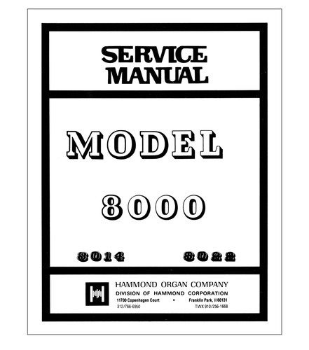 Hammond 8000 8014 8022 service - hammond,