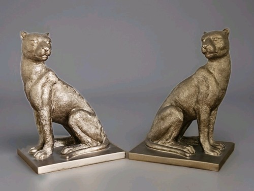 Leopard cheetah bookends - leopard,