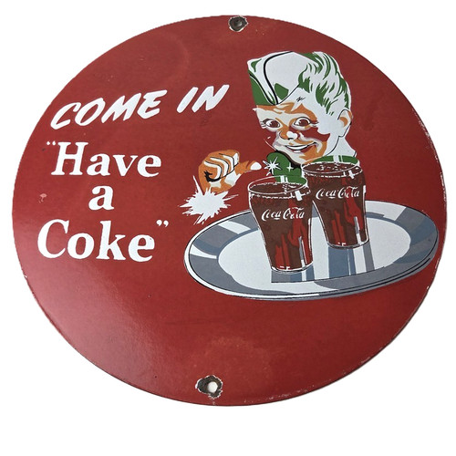 Vintage coca cola - vintage, porcelain