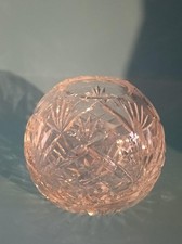 Vintage Edinburgh Crystal Glass Clear Continental Rose Bowl / Vase . Stunning.