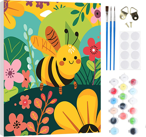 Ricuved cartoon bee paint - bee, by
