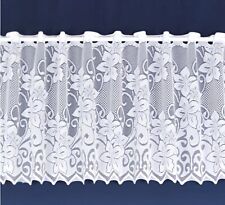 Lynsey white Lace Cafe Net Curtains - sold by the width - free postage -