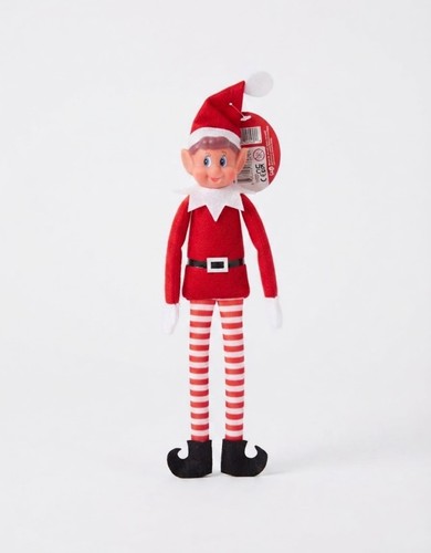 Plush christmas elf figure red - plush,