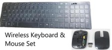 Black Wireless Keyboard with Num Pad & Mouse for Samsung UE32F4510AKX Smart TV
