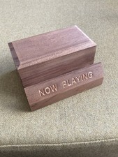 Vinyl Record Holder Display Stand Wooden Now Playing Album LP