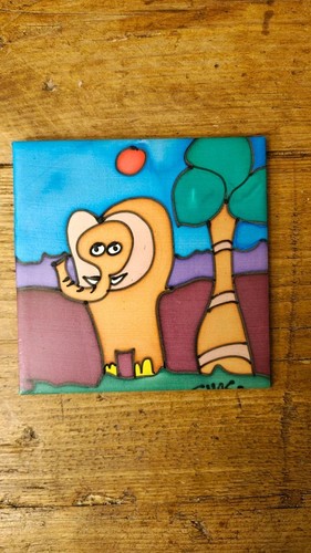 Original hand painted folk art - folk,