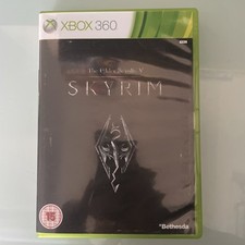 The Elder Scrolls V: Skyrim  (Xbox 360) *FIRST PRINT CANVAS MAP  NEAR MINT DISC*