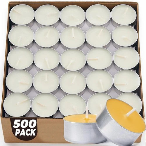 100x tea light - candle, tins
