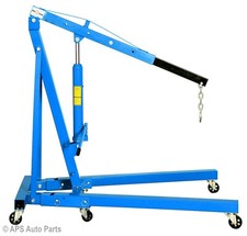 2 Ton Hydraulic Folding Engine Crane Hoist Lift Stand 2000kg Garage Workshop