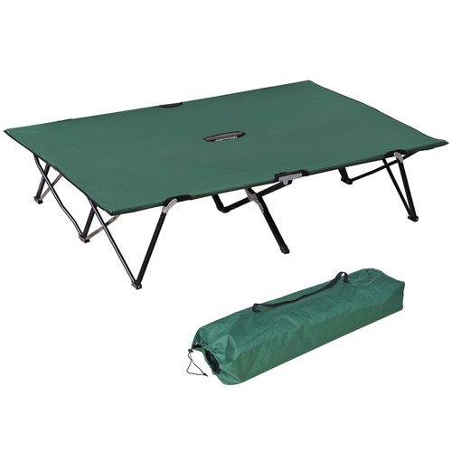 Double camping cot - double, folding
