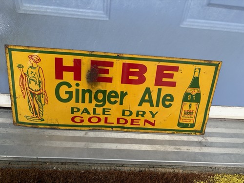 Hebe gingerale soda sign - hebe,