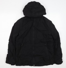 Primark Men’s Black Hooded Parka Jacket Medium Regular Fit