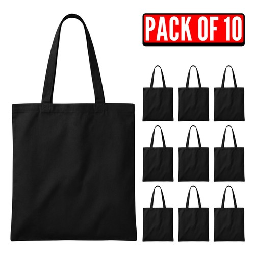 Black plain tote - plain, diy