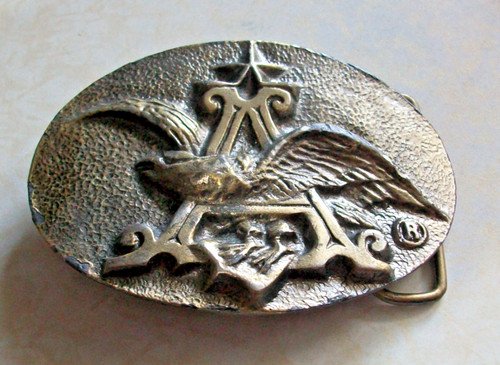 Brass budweiser belt buckle - brass,