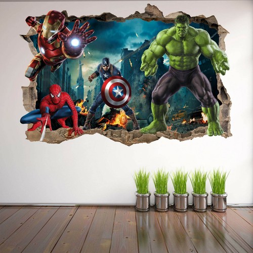 Avengers superhero wall - avengers,