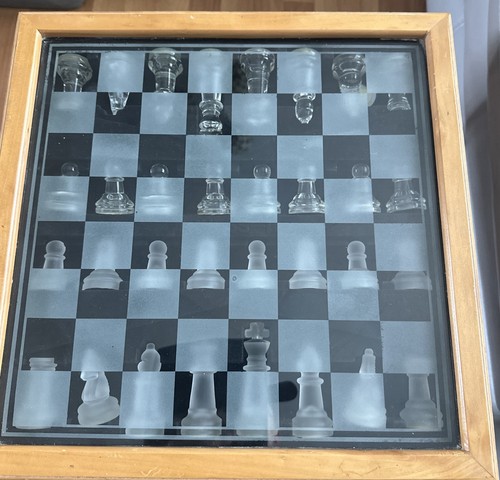 Frosted clear glass - &, chess
