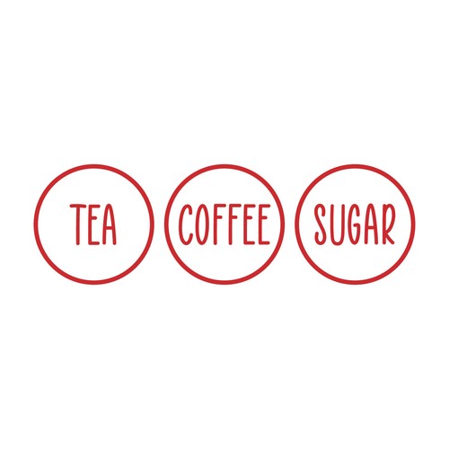 Tea coffee sugar - circle, modern