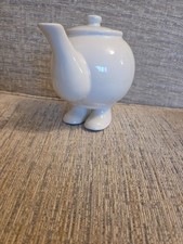 Walking Ware Teapot Carlton? White Ceramic Teapot On Legs Feet Vintage Kitchen