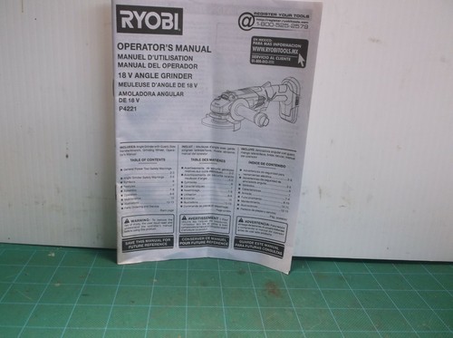 Ryobi p4221 18v angle grinder - ryobi,