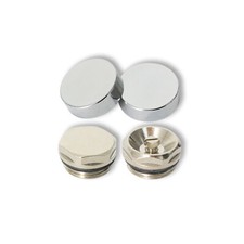 Two Chrome Cover Cap for Towel