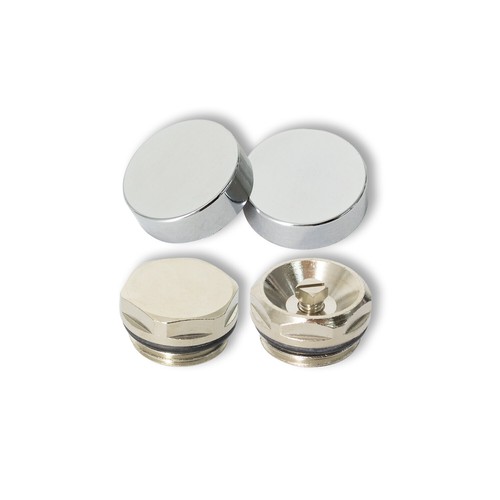 Two chrome cover cap for - cap, towel