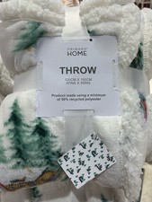 Winter Spruce Trees  Velour Fleece  Throw