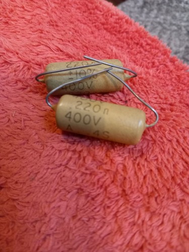 Mullard mustard capacitor - 2x,