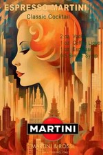 Poster Manifesto Locandina Pubblicità Vermouth Aperitivo Martini Stampa 32x47 Cm