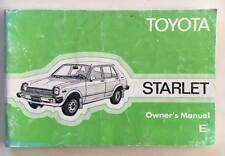 Original Genuine Toyota Starlet KP60 RWD Bugeye, Factory UK Owners Manual. RARE!