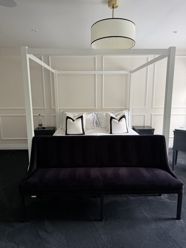 White four poster - white, wooden