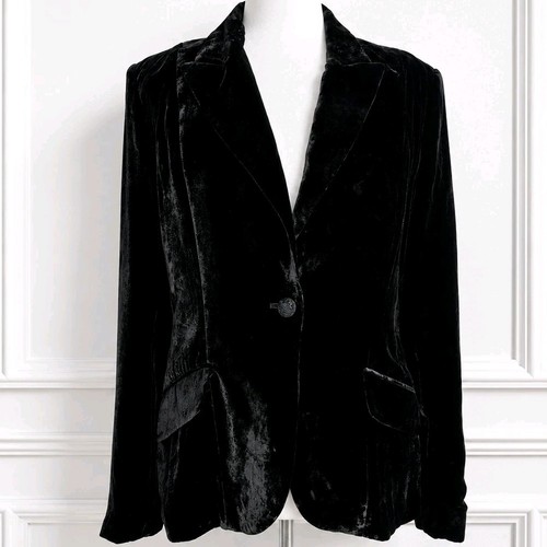 Black velvet blazer jacket - h&m,