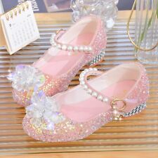 Little Girl Mary Jane Sparkly Sandal Party Wedding Dress Glitter Princess Shoes