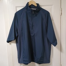 Sunderland Of Scotland Navy Golf 1/4 Zip Windbreaker  Gent Club Windshirt Size L