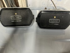 Pair of Vintage LUCAS Spot Lamp  LR8 Square 8 Spot Light with Covers working 