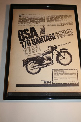 Framed bsa 175 bantam super - bantam,