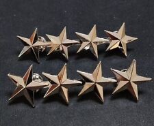 Silvery U.S. Military Four Stars General Rank Shoulder Badge Pin Pair