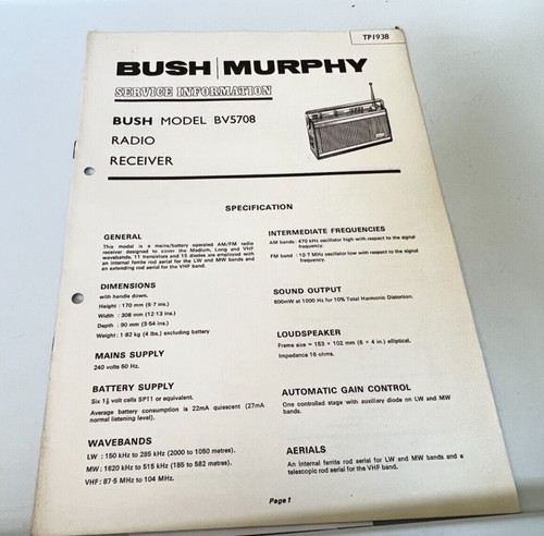 Vintage bush murphy model - vintage,