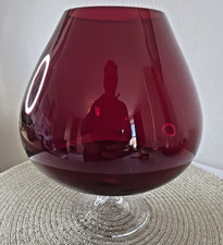 Ruby Red Glass Vase Brandy