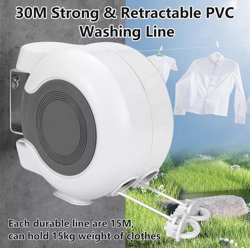 30m retractable clothes reel - clothes,