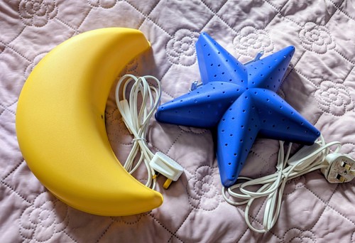 Ikea yellow moon and blue - moon, star