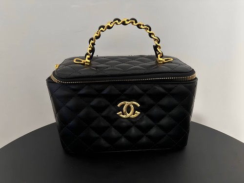 Chanel vanity case black - case,