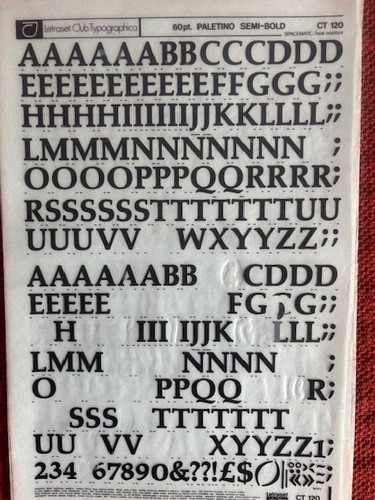 Letraset instant lettering - letraset,
