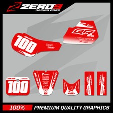 HONDA QR 50 MOTOCROSS GRAPHICS MX GRAPHICS KIT BLOCK RED/WHI
