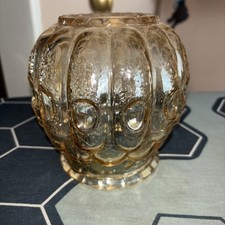 1930's Amber Embossed heavy