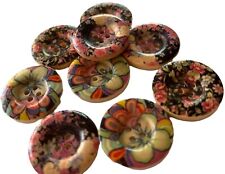 9 large round craft wooden