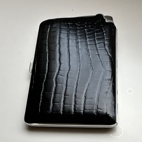 Vintage metal cigarette case - metal,