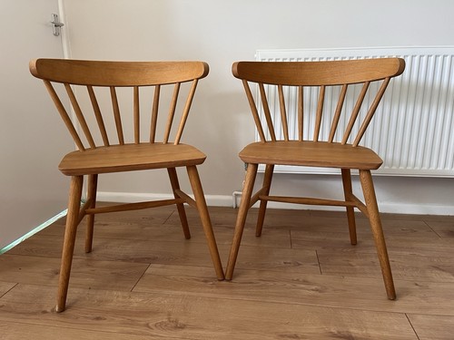 Pair solid oak laura - of, ashley