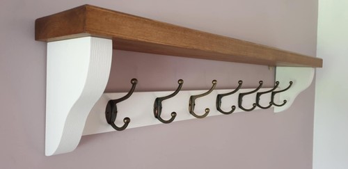 Coat rack shelf handmade - coat,