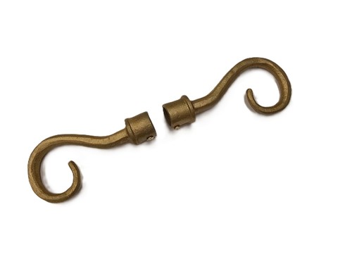 Gold curtain pole finials - curtain,