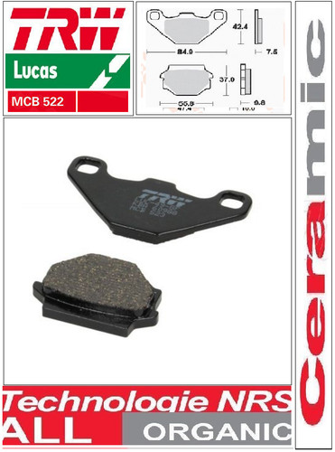 Rear brake pads trw - brake, lucas